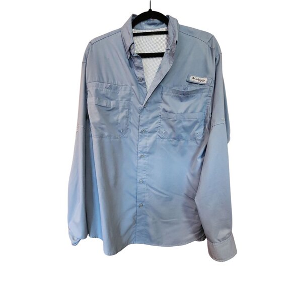 Columbia PFG Mens Omni-Shade Button-Up Long Sleeve Fishing Shirt - Picture 1 of 4